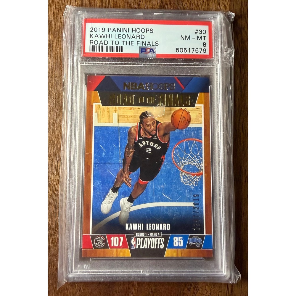 2019 Panini Hoops Kawhi Leonard Road to the Finals PSA 8 NM-MT #30 Raptors Card